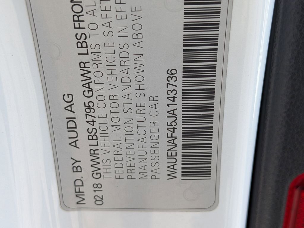 Used 2018 White Audi 2.0T Premium Plus image 34