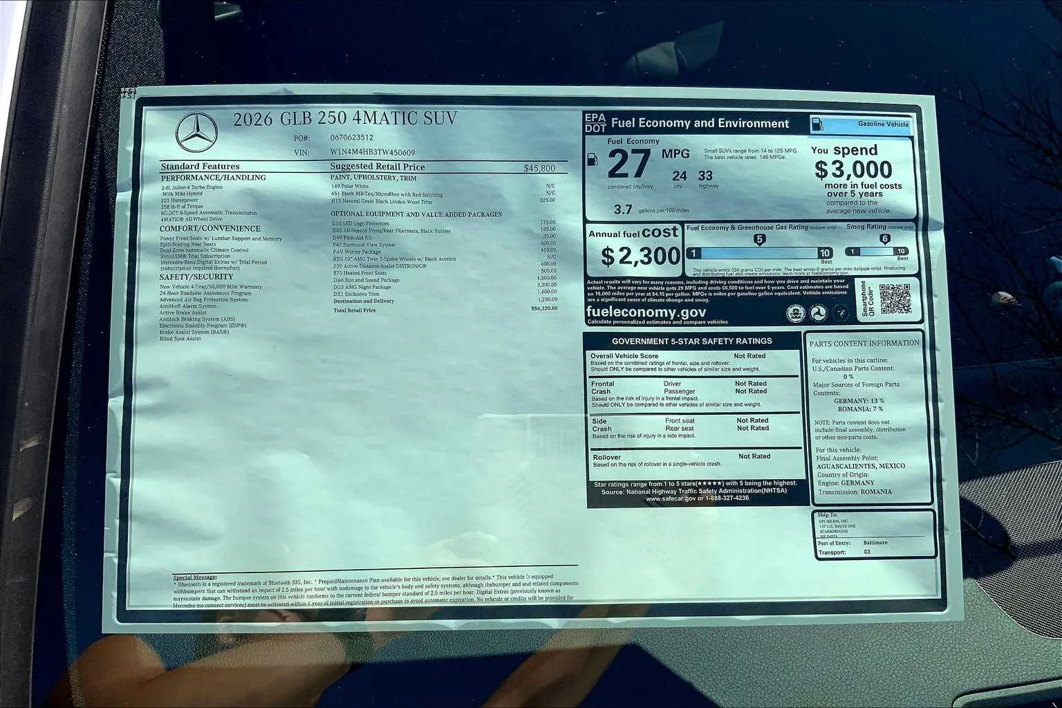 Certified Used 2026 Polar White Mercedes-Benz GLB 250 image 26