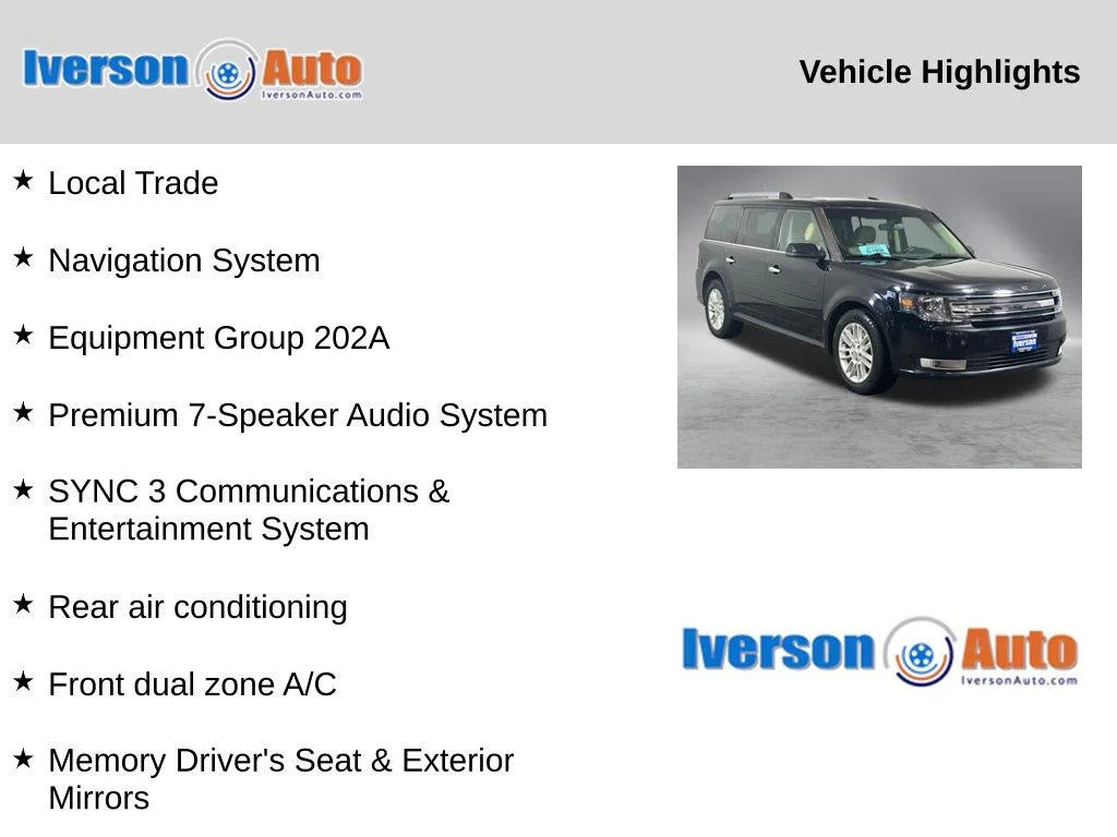Used 2018 Ford Flex SEL with VIN 2FMHK6C87JBA09856 for sale in Huron, SD