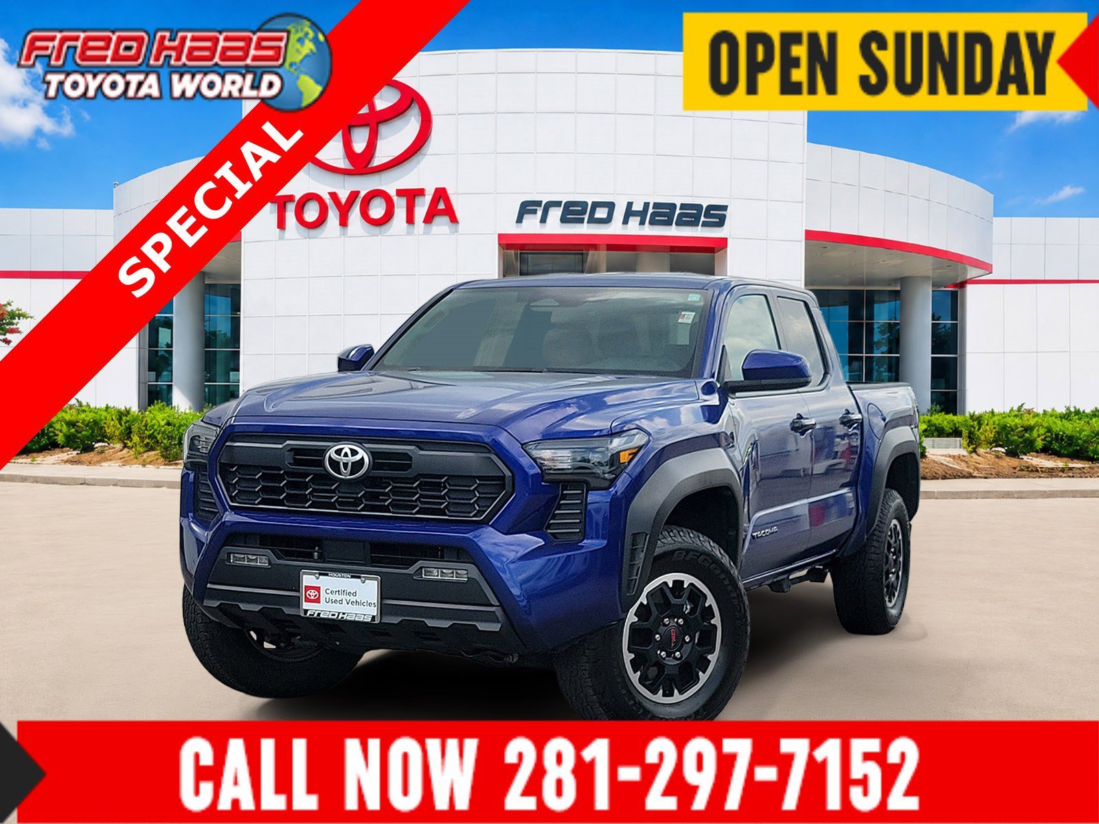 Certified Used 2024 Blue Toyota TRD Off Road image 1