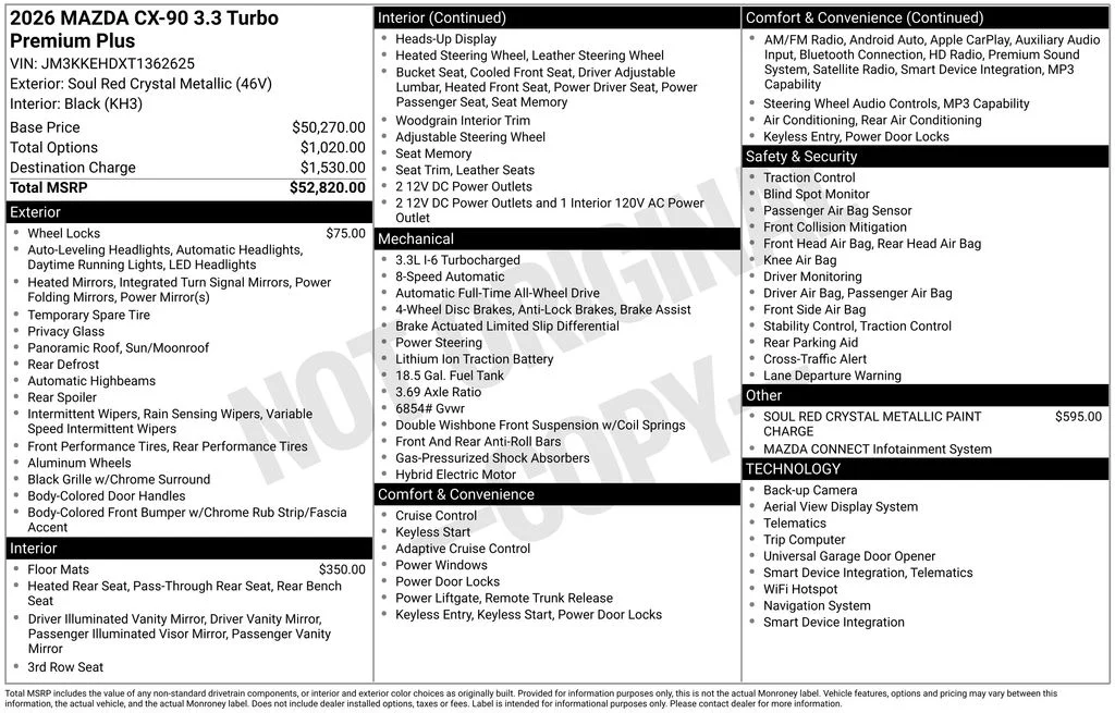 New 2026 Red Mazda 3.3 Turbo Premium Plus image 7
