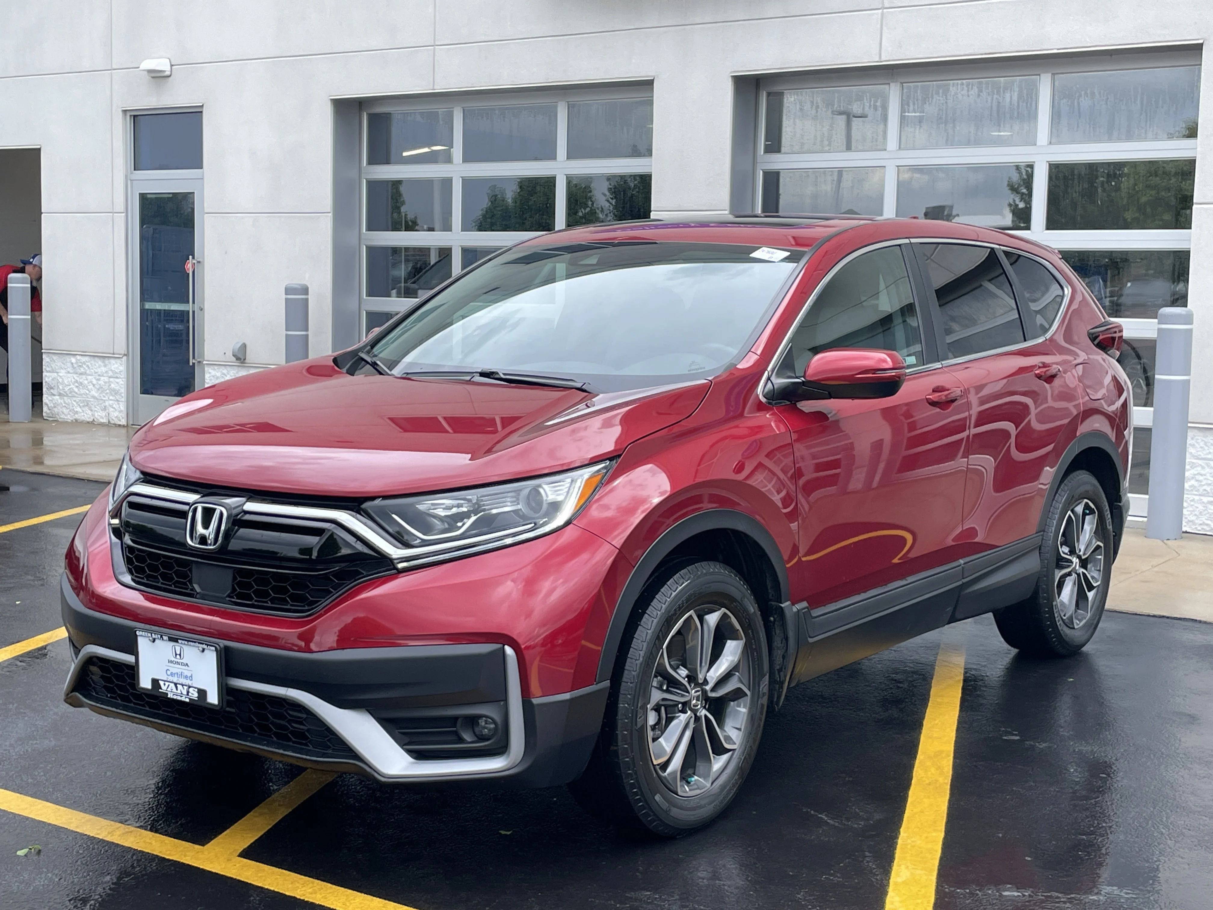 Certified Used 2021 Radiant Red Metallic Honda AWD EX-L image 3