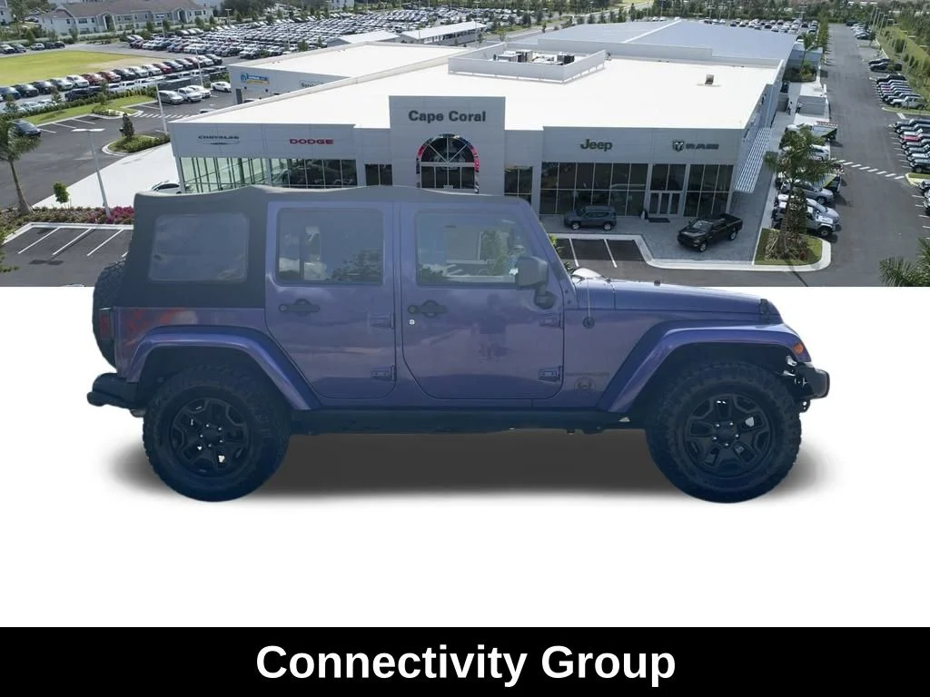 Certified Used 2016 Purple Jeep Unlimited Sahara image 4