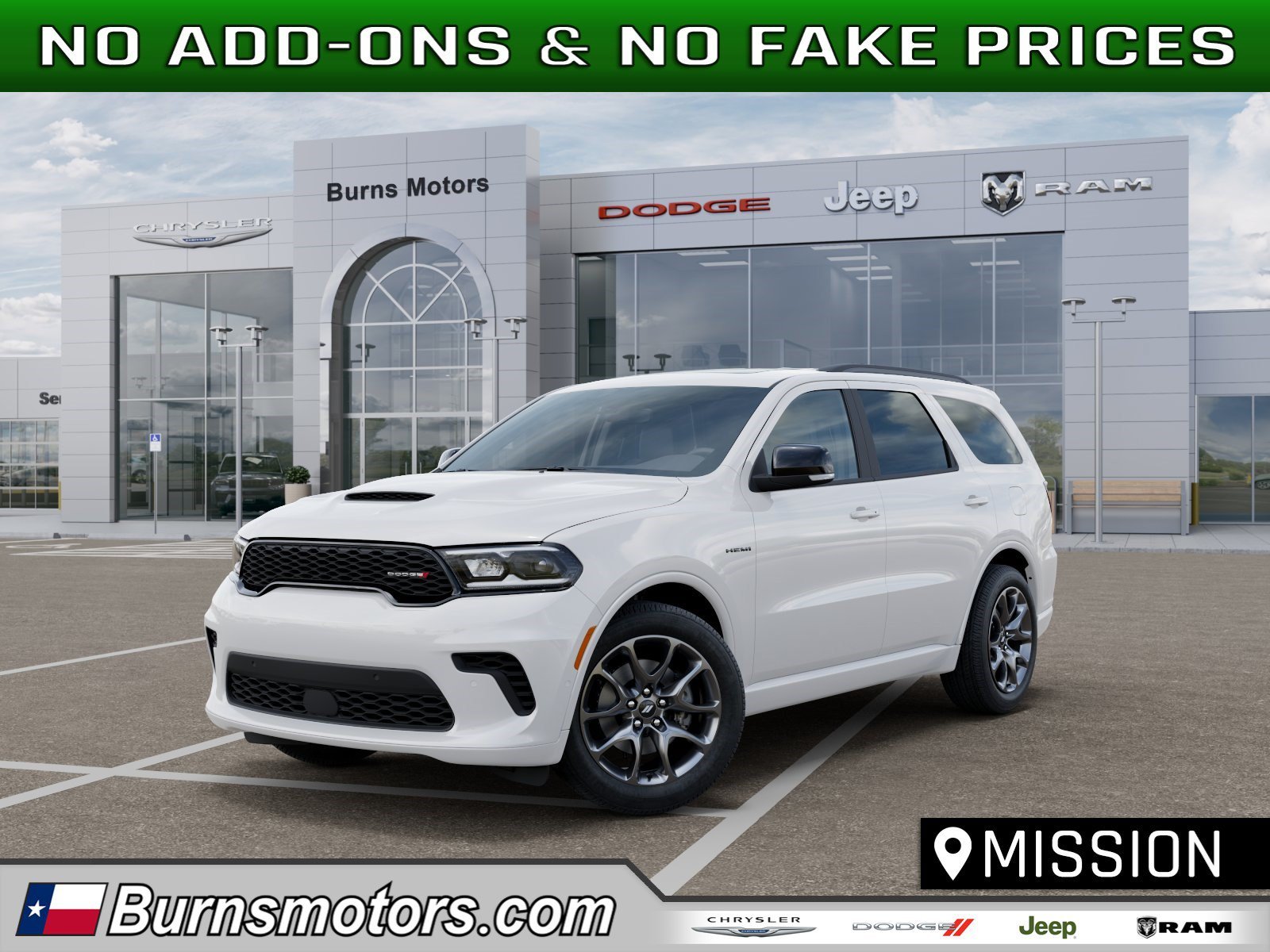 New 2026 White Knuckle Clear-Coat Exterior Paint Dodge GT Plus HEMI V8 Blacktop image 1