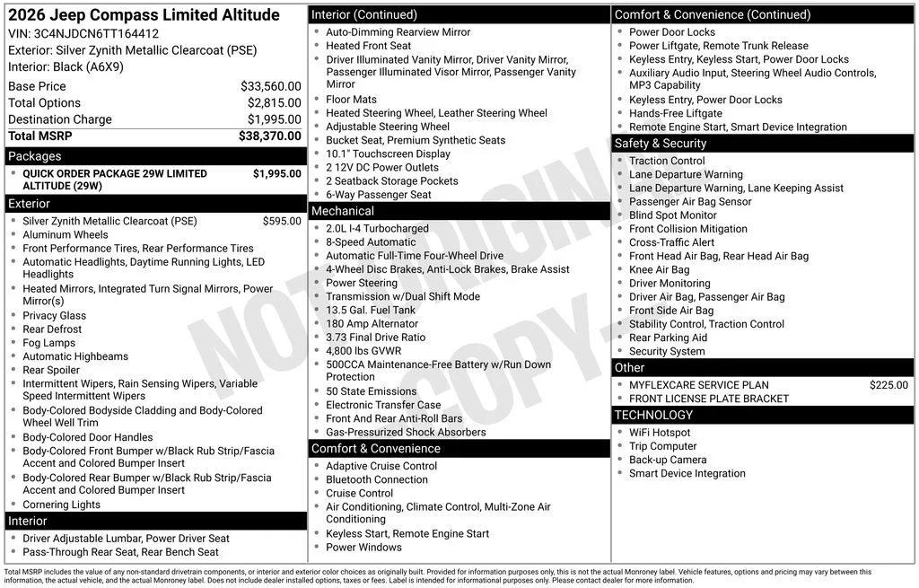New 2026 Silver Zynith Metallic Clearcoat Jeep Limited image 6