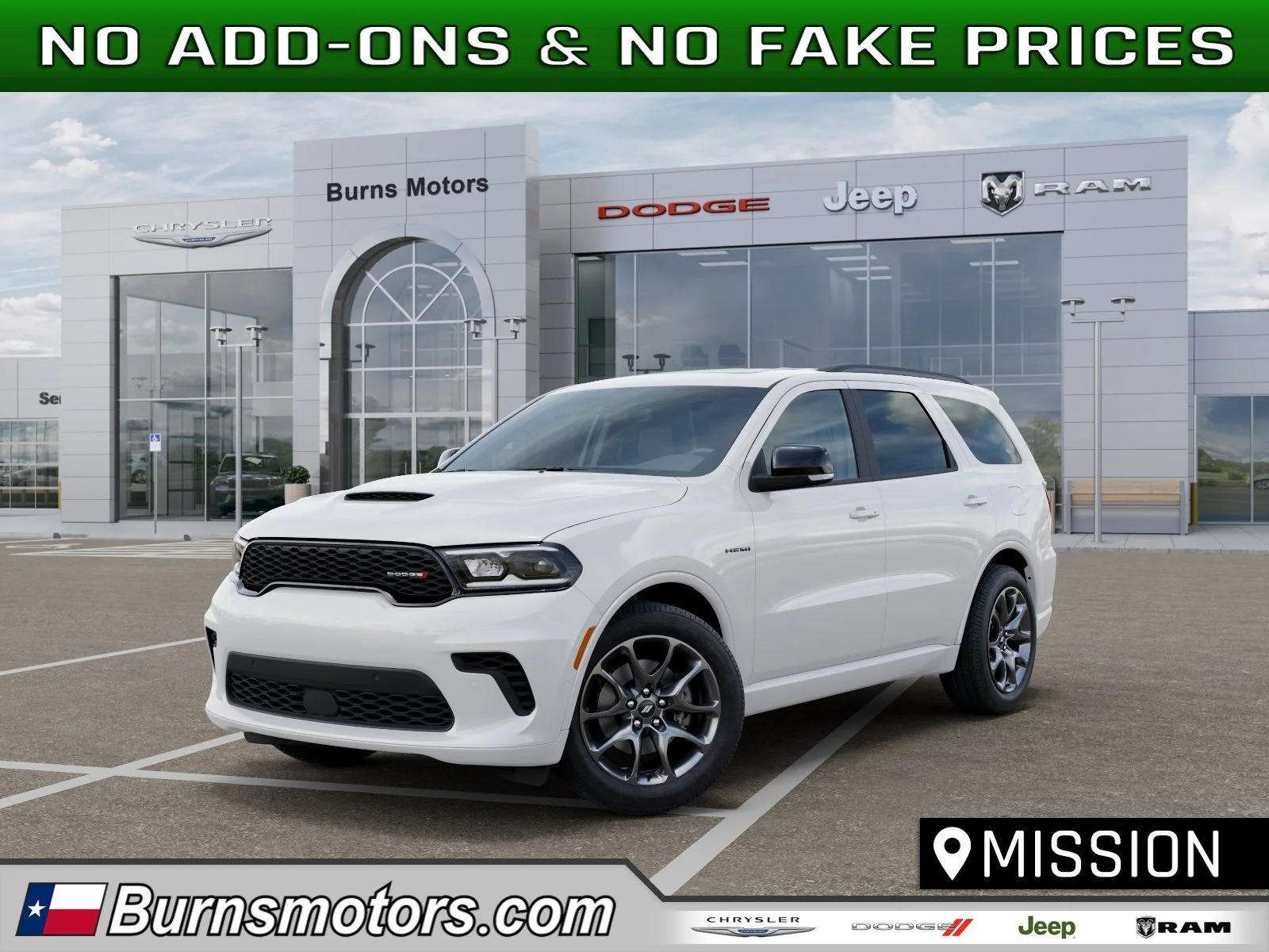 New 2026 White Knuckle Clear-Coat Exterior Paint Dodge GT Plus HEMI V8 Blacktop image 1
