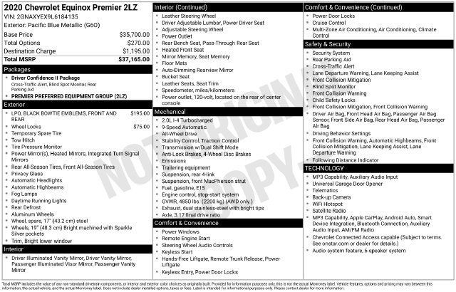 Used 2020 Blue Chevrolet Premier image 22