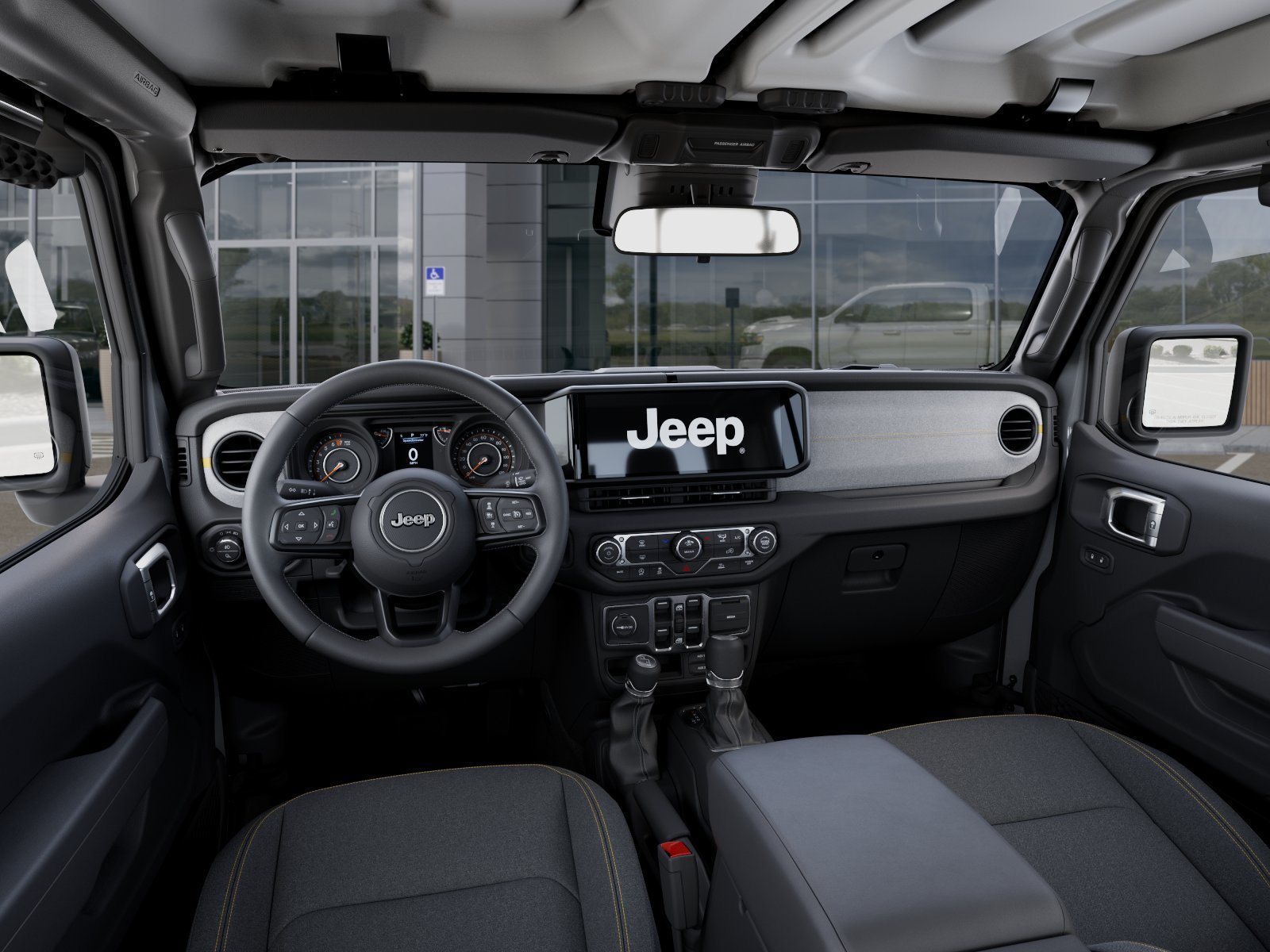 New 2026 Bright White Clearcoat Jeep Sport S Dark Sky image 14