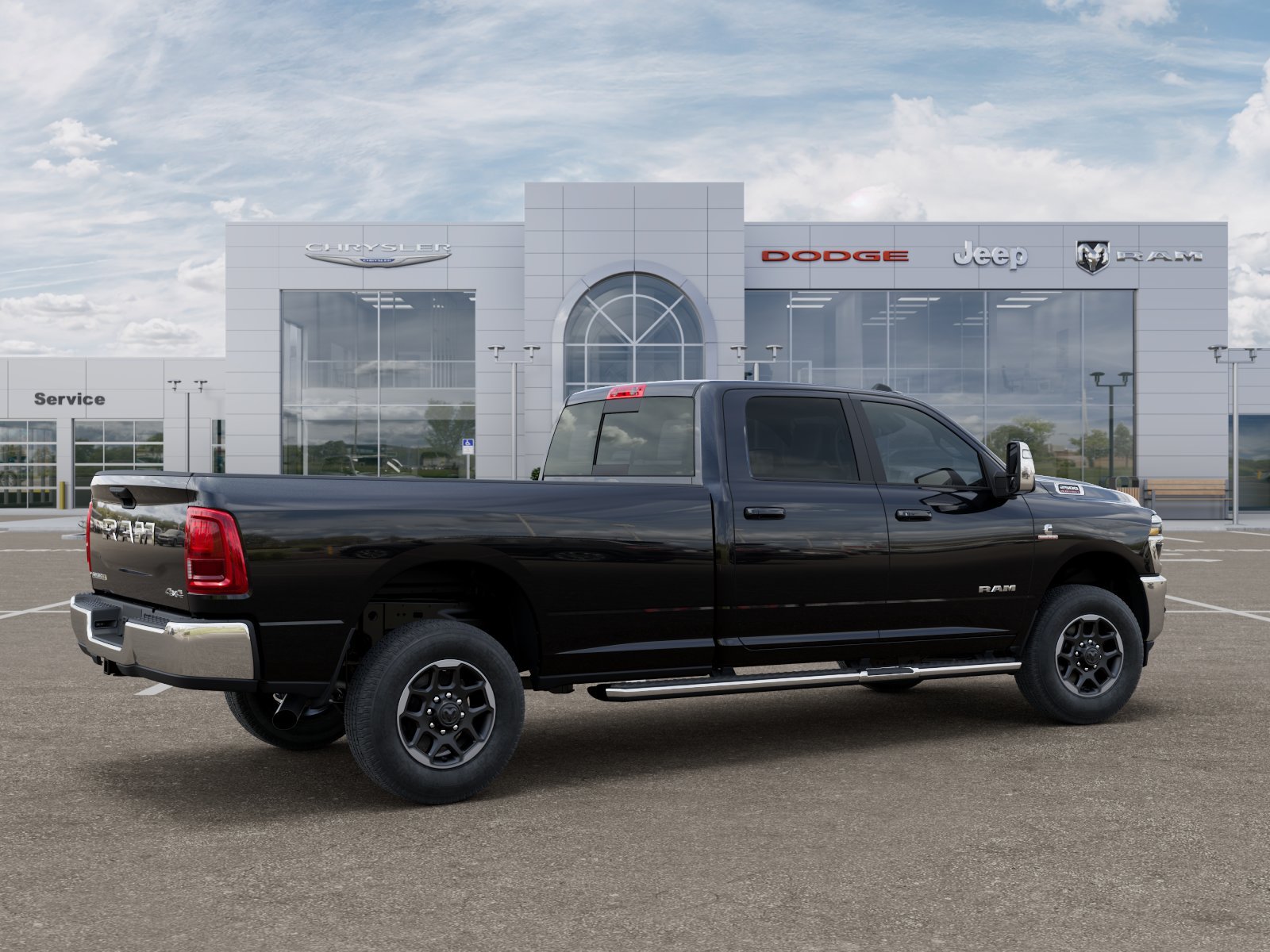 New 2025 Diamond Black Crystal Pearl-Coat Exterior Paint RAM Laramie image 40