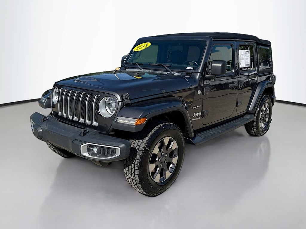 Used 2018 Granite Crystal Metallic Clearcoat Jeep Sahara image 3