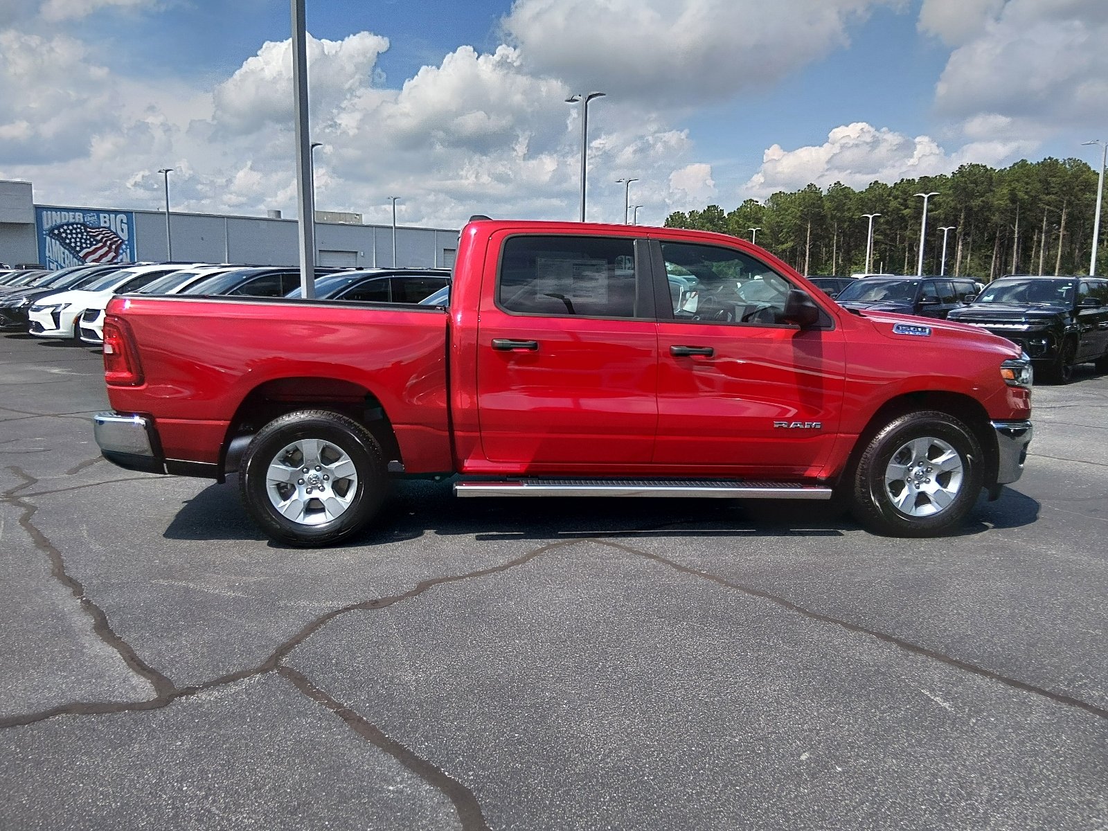 New 2026 Molten Red Pearl-Coat Exterior Paint RAM Big Horn Crew Cab 4x2 5
