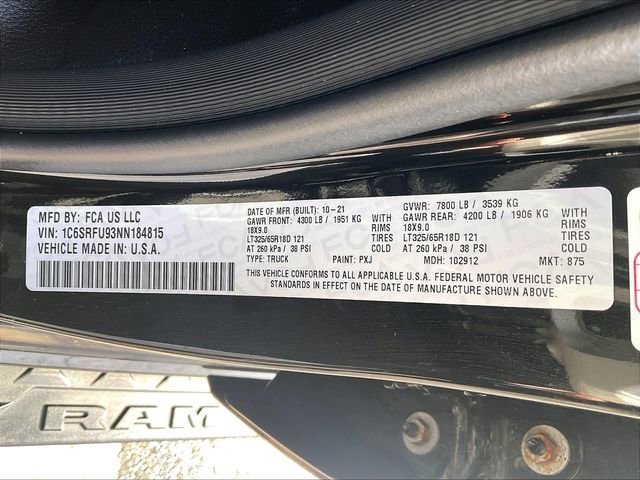 Used 2022 Diamond Black Cry Ram TRX image 37