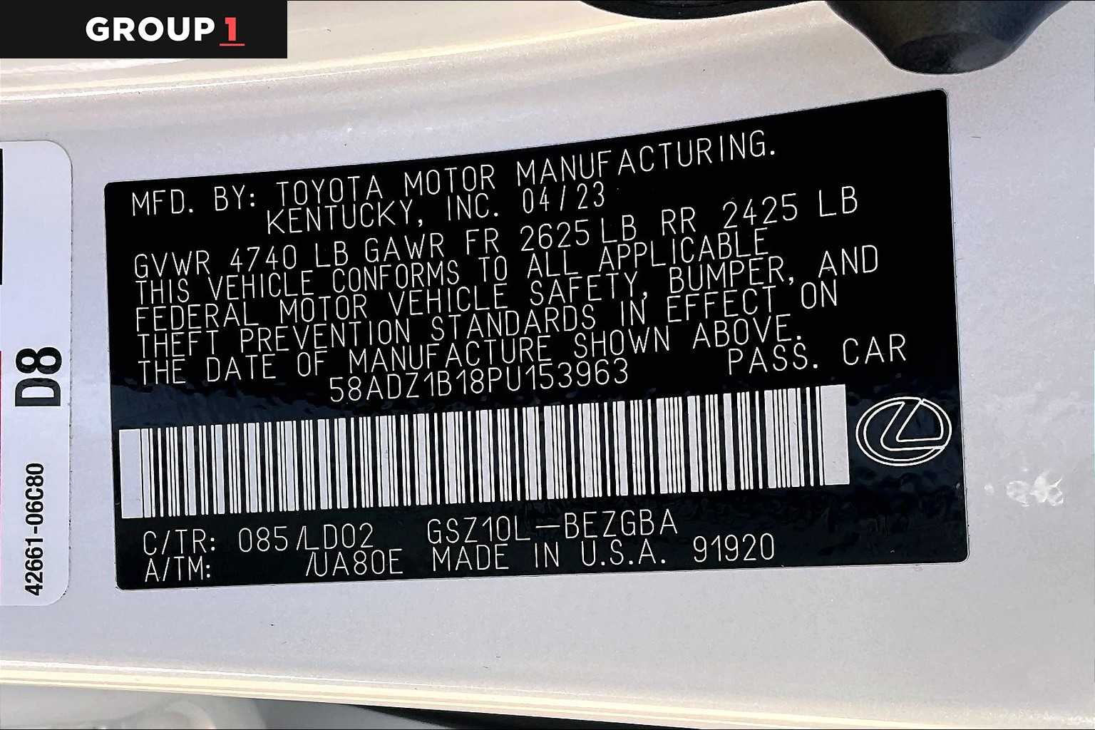 Used 2023 Eminent White Pearl Lexus  image 37