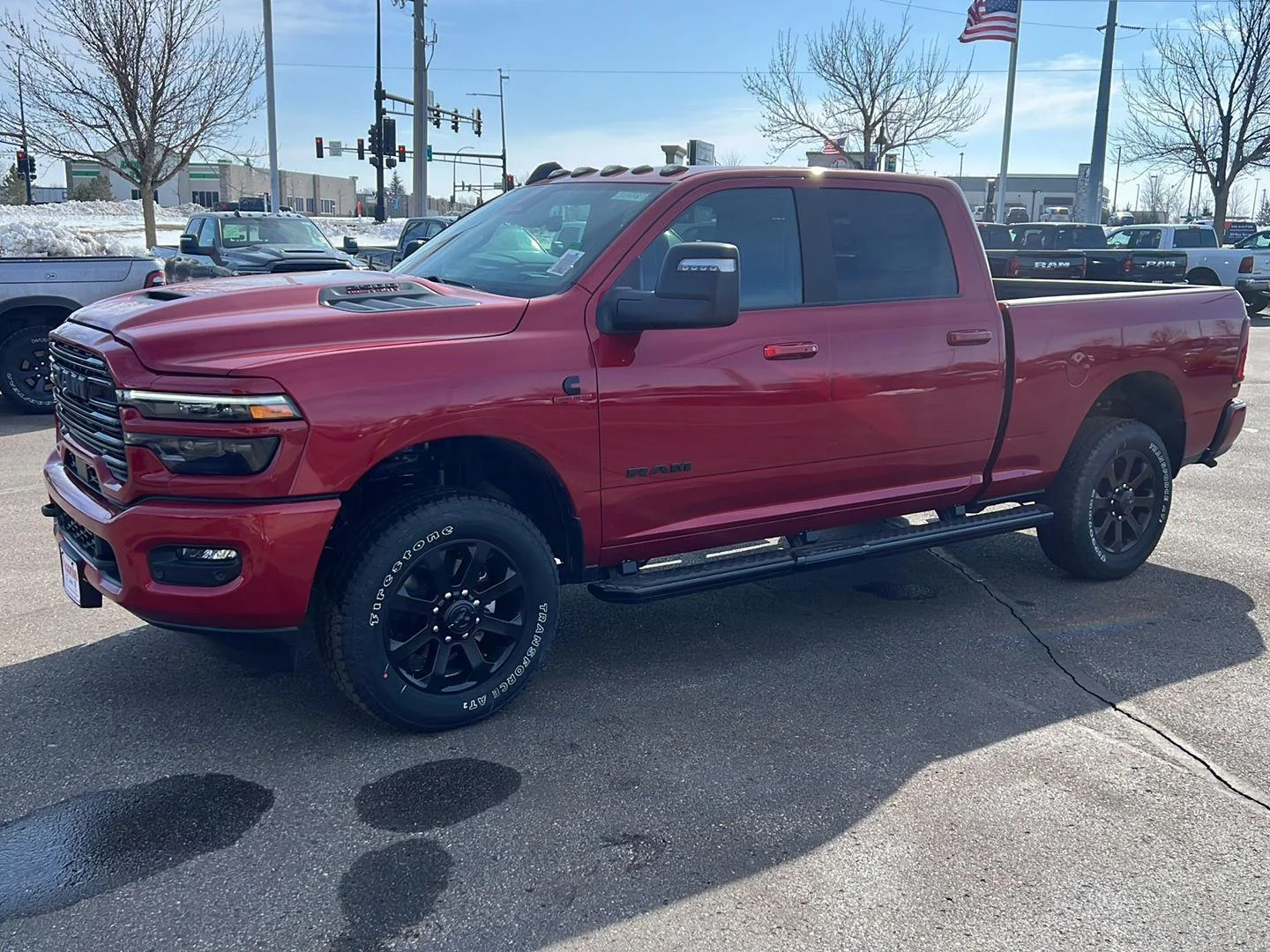 New 2026 Molten Red Pearl-Coat Exterior Paint RAM Laramie image 1