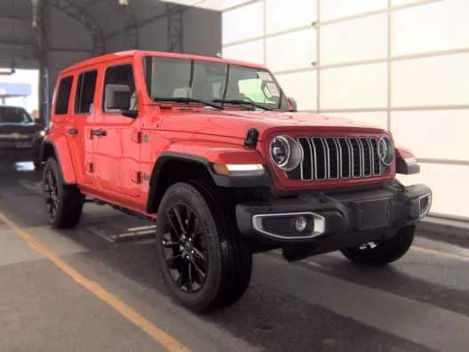 Used 2025 Firecracker Red Clearcoat Jeep Sahara image 3