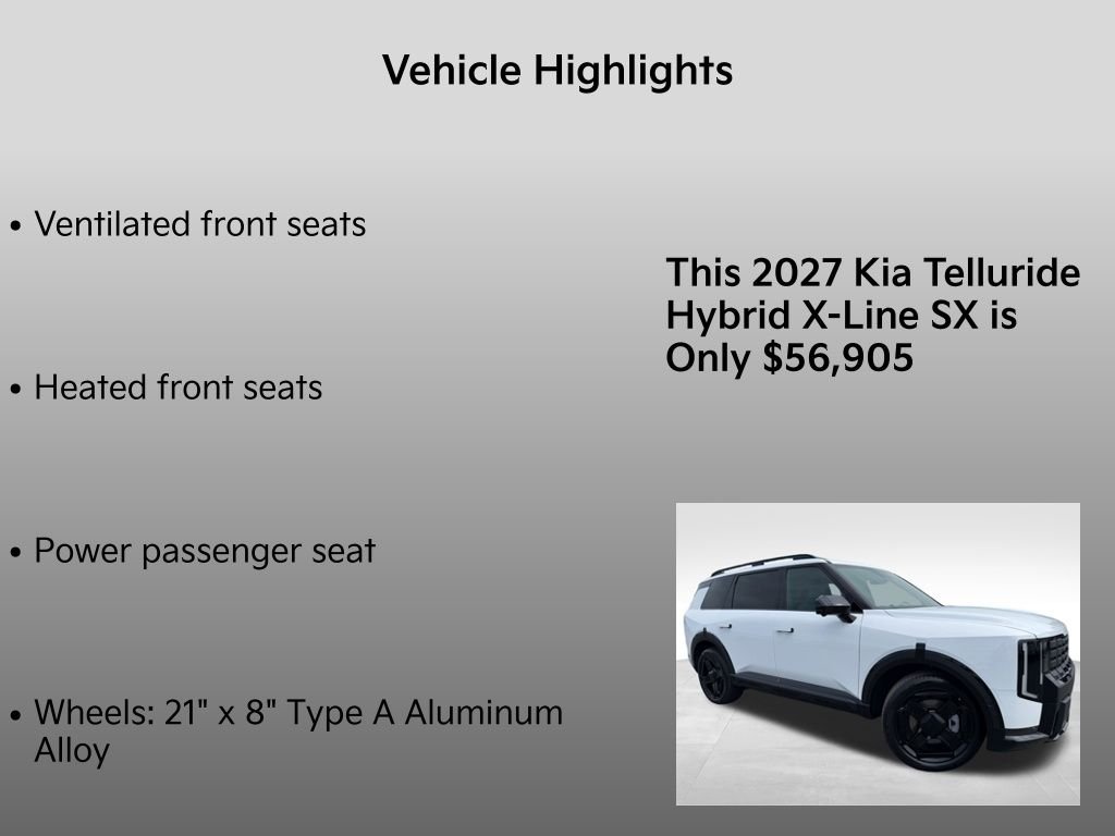 New 2027 Glacial White Pearl Kia X-LINE SX image 35