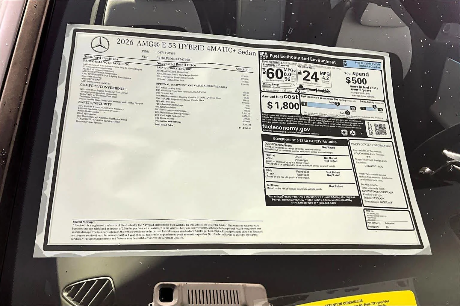 New 2026 MANUFAKTUR Alpine Grey Mercedes-Benz AMG® E 53 E image 18