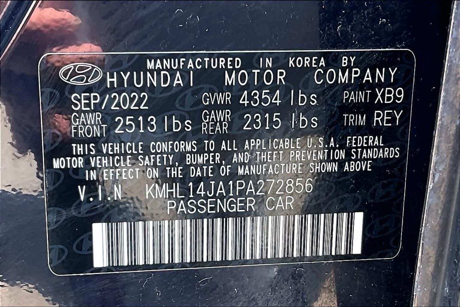 Used 2023 Carbon Blue Hyundai SEL image 30