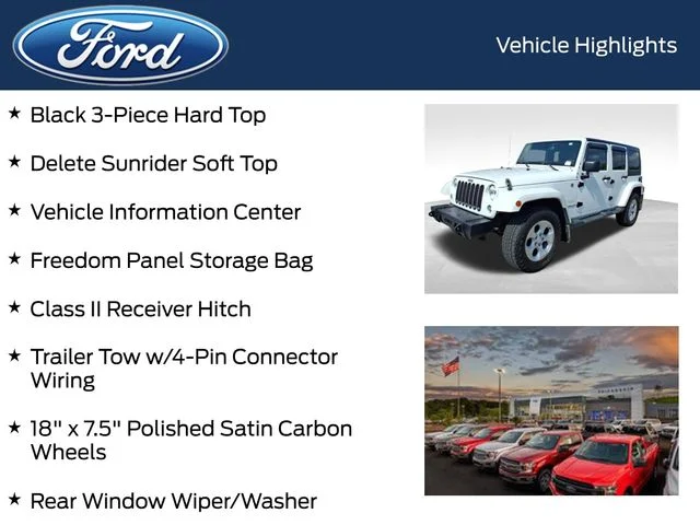 Used 2015 White Jeep Unlimited Sahara image 8