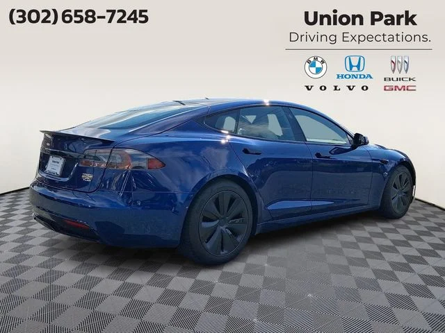 Used 2021 Deep Blue Metallic Tesla Plaid image 4
