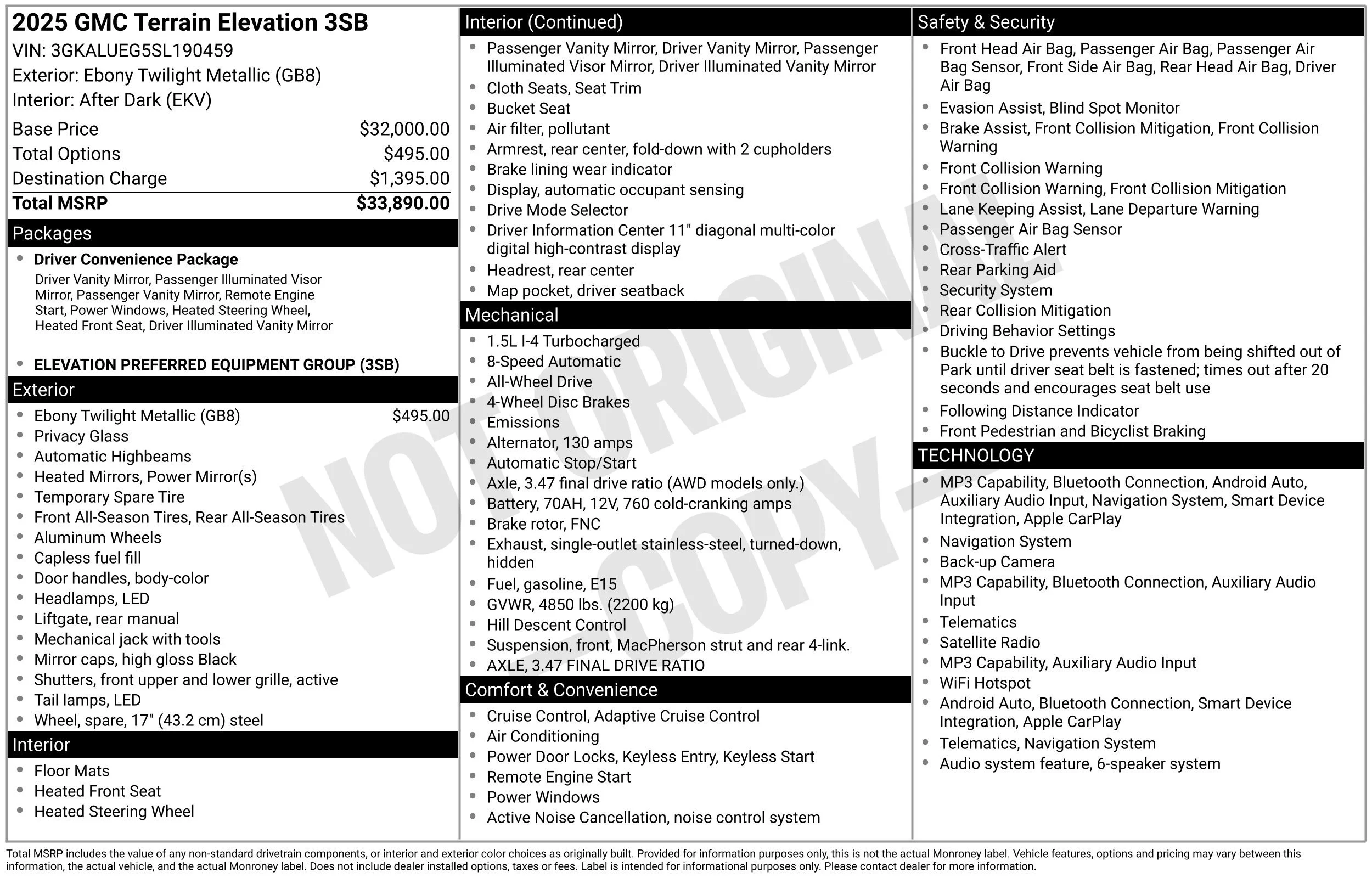 Used 2025 Ebony Twilight Metallic GMC Elevation image 44