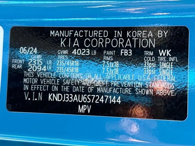 Used 2025 Surf Blue/Black Kia EX image 19