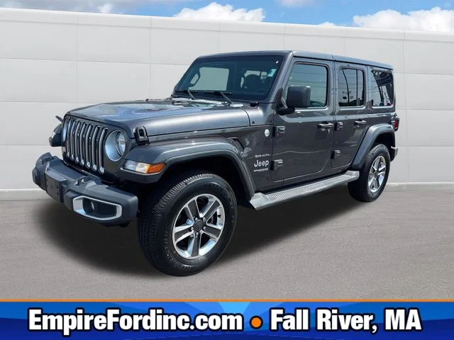 Used 2020 Gray Jeep Unlimited Sahara image 1