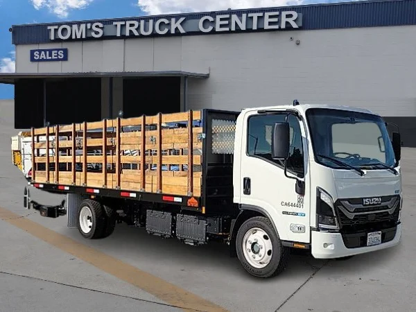 Certified Used 2025 White Isuzu Stakebed image 1