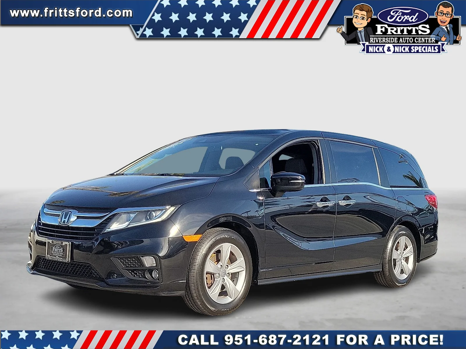 Certified Used 2019 Crystal Black Pearl Honda EX image 1