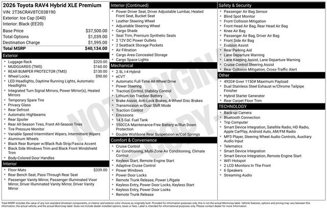 New 2026 Ice Cap Toyota  XLE Premium image 32