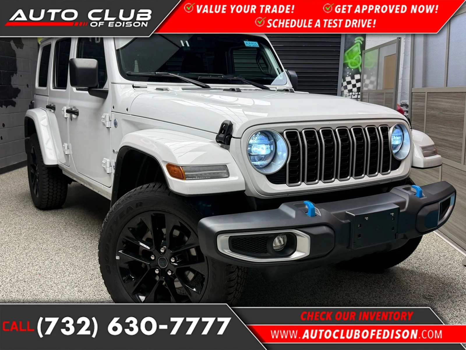Used 2024 Bright White Clear Coat (pw7) Jeep Sahara 4xe image 1