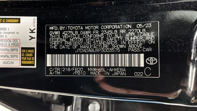 Used 2023 Midnight Black Metallic Toyota LE image 29