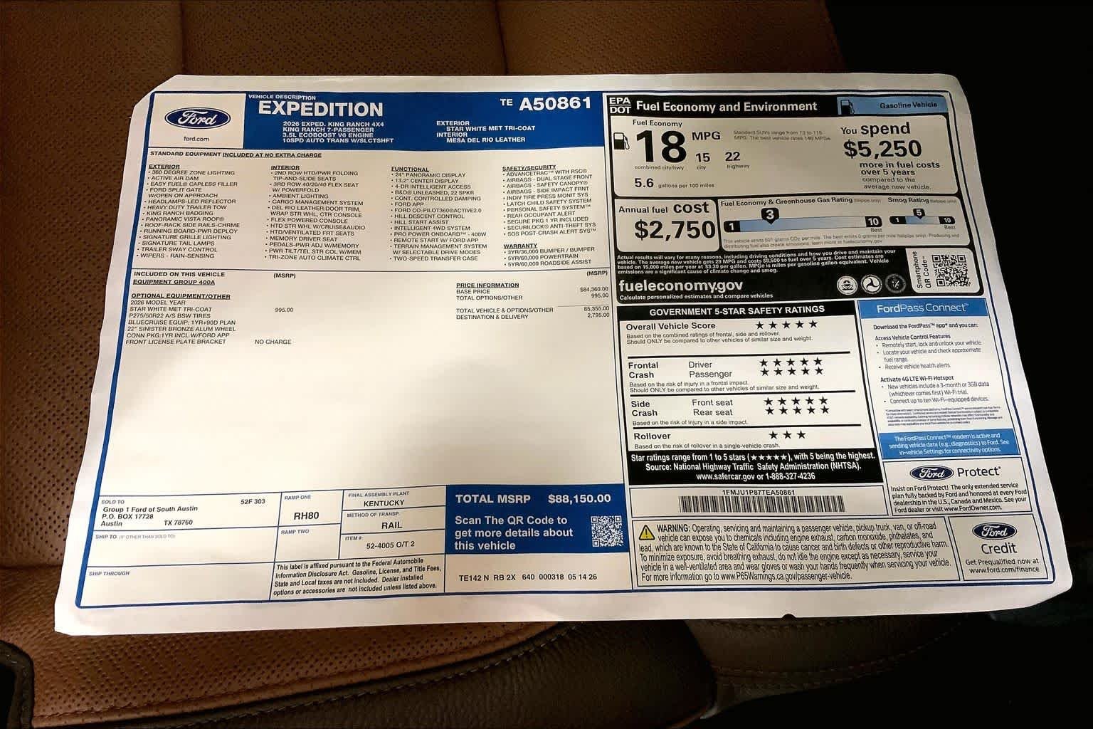 New 2026 Star White Metallic Tri-Coat Ford King Ranch® image 21