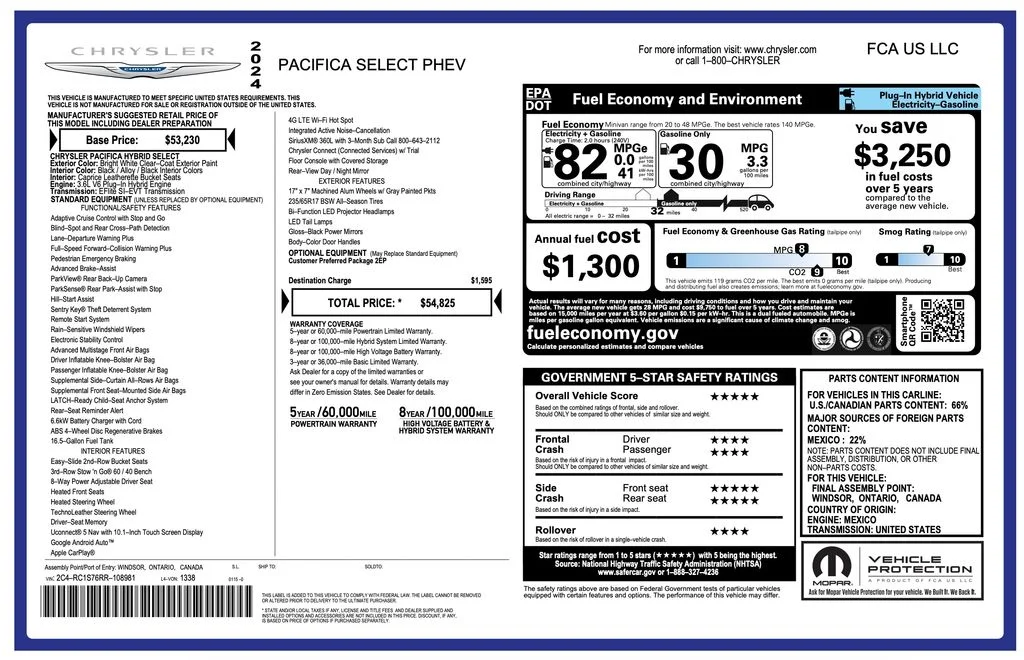 Used 2024 White Chrysler Select image 7