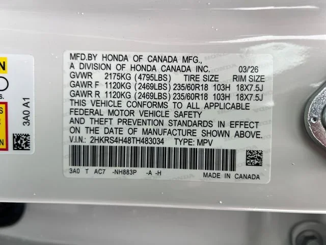 New 2026 Platinum White Pearl Honda EX image 18