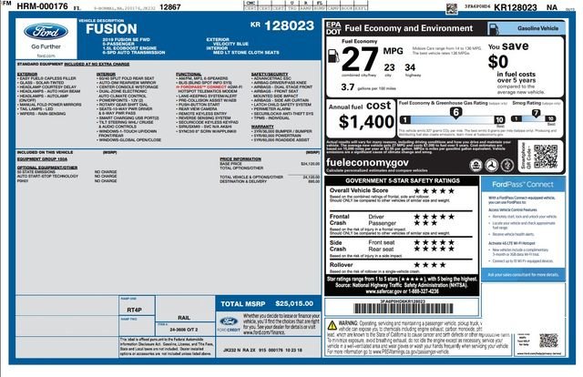 Used 2019 Blue Ford SE image 3
