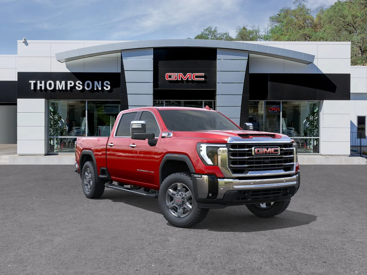 New 2026 Volcanic Red Tintcoat GMC SLT image 1