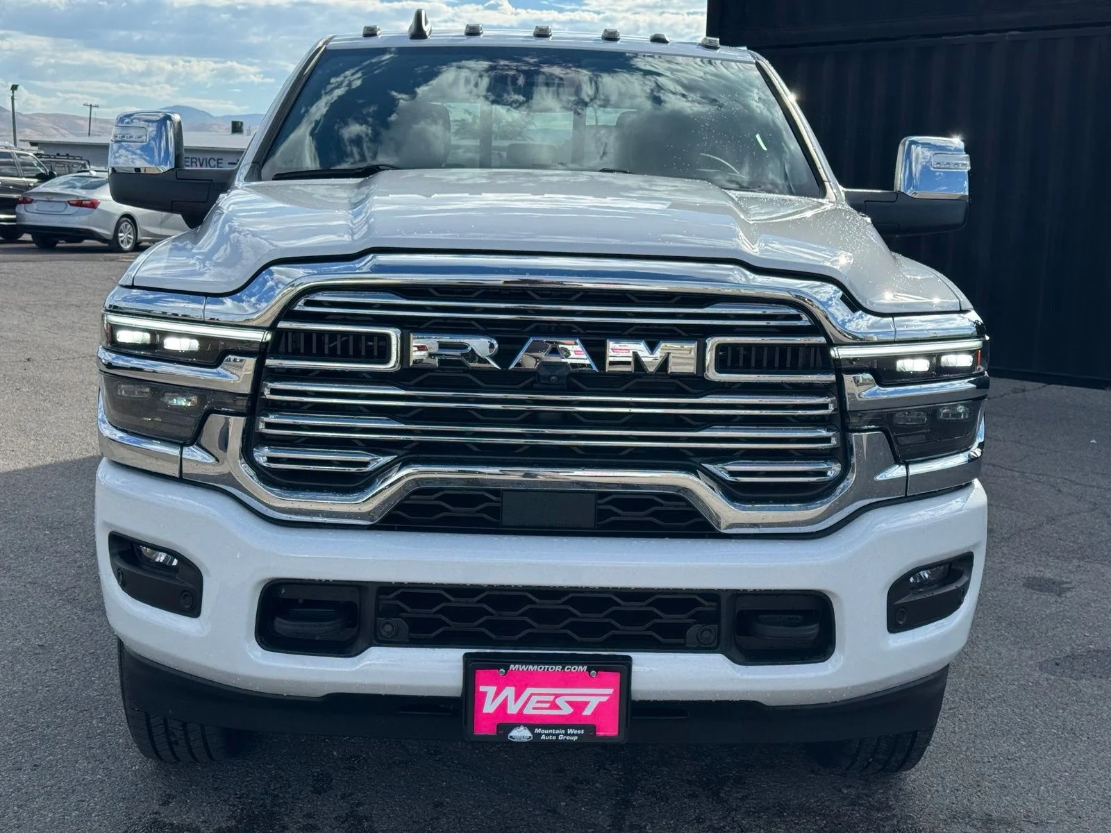 New 2026 Bright White Clear-Coat Exterior Paint RAM Laramie image 2