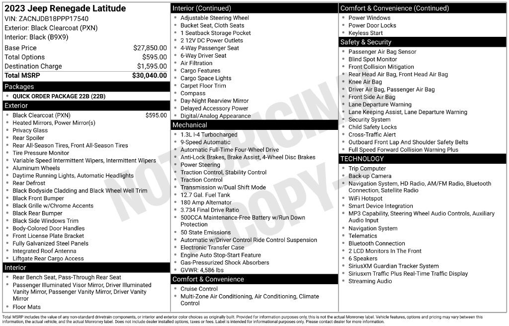 Used 2023 Black Jeep Latitude image 2