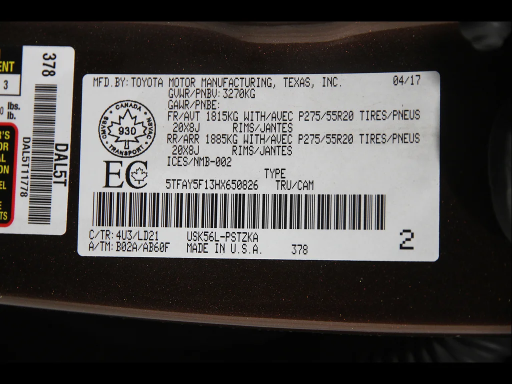 Used 2017 Sunset Bronze Mica Toyota 1794 Edition CrewMax 4x4 image 23