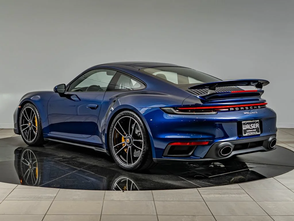 Certified Used 2021 Blue Porsche Turbo S image 3