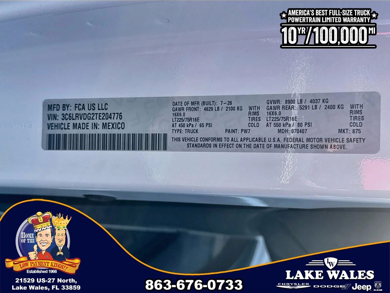 New 2026 Bright White Clear-Coat Exterior Paint RAM High Roof image 26