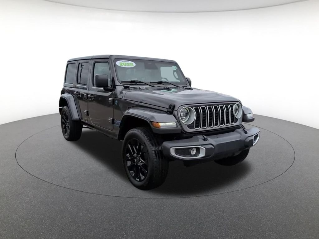 Used 2025 Jeep Wrangler 4xe Sahara 4XE with VIN 1C4RJXP6XSW599643 for sale in Tinley Park, IL