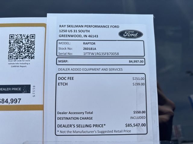 Certified Used 2025 Gray Ford Raptor image 3