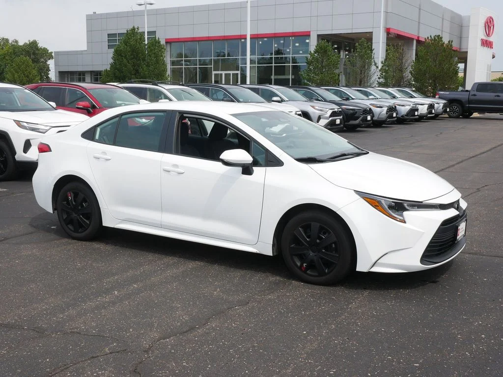 Certified 2025 Toyota Corolla LE with VIN 5YFB4MDE8SP288157 for sale in Minneapolis, Minnesota