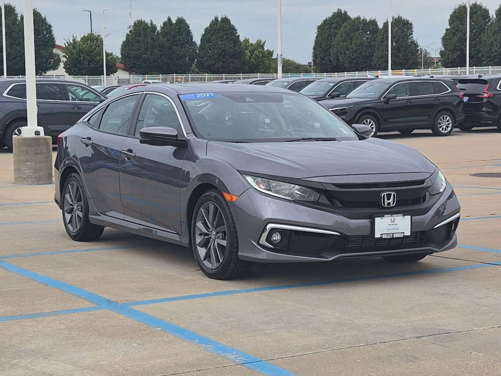 Certified Used 2021 Modern Steel Metallic Honda EX Sedan image 5