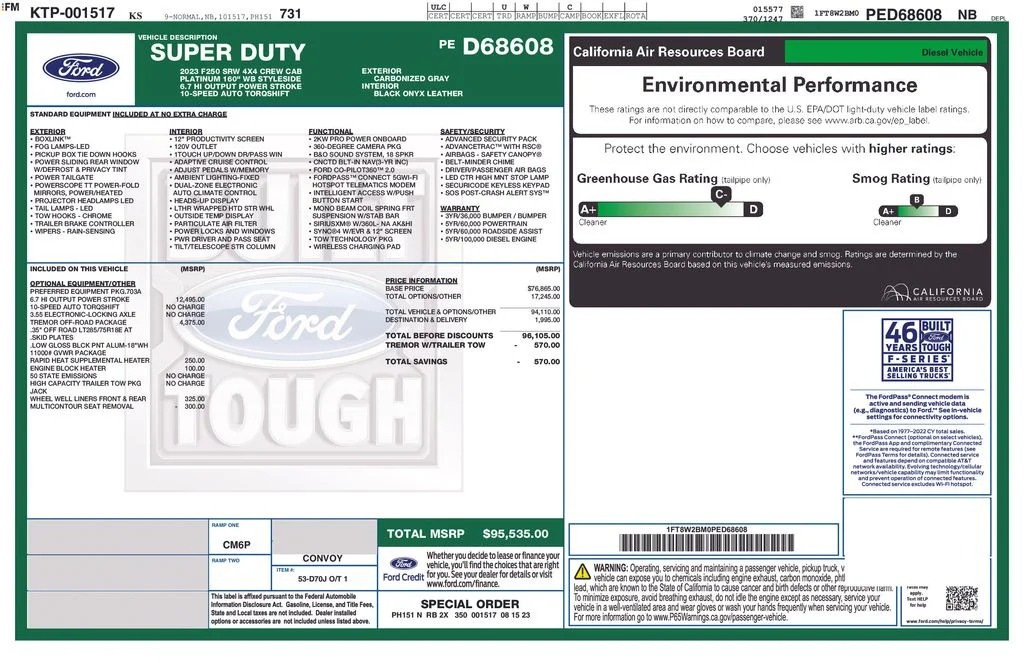 Certified Used 2023 Gray Metallic Ford Platinum image 35