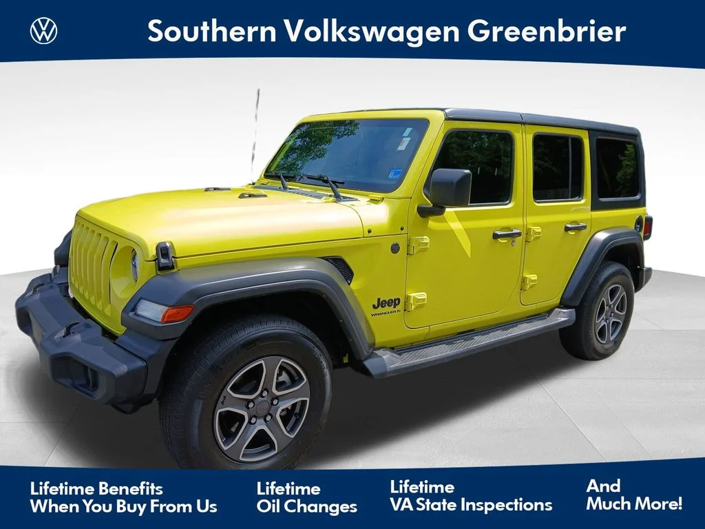 Used 2023 Yellow Jeep Sport S image 1