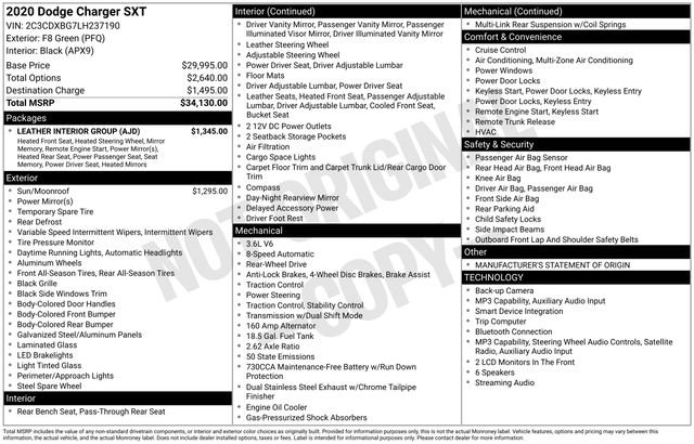 Used 2020 Green Dodge SXT image 11