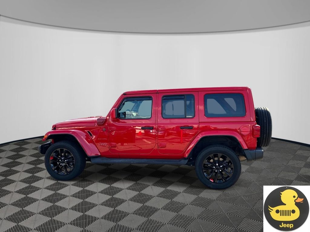Used 2021 Red Jeep Unlimited Sahara 4xe image 2